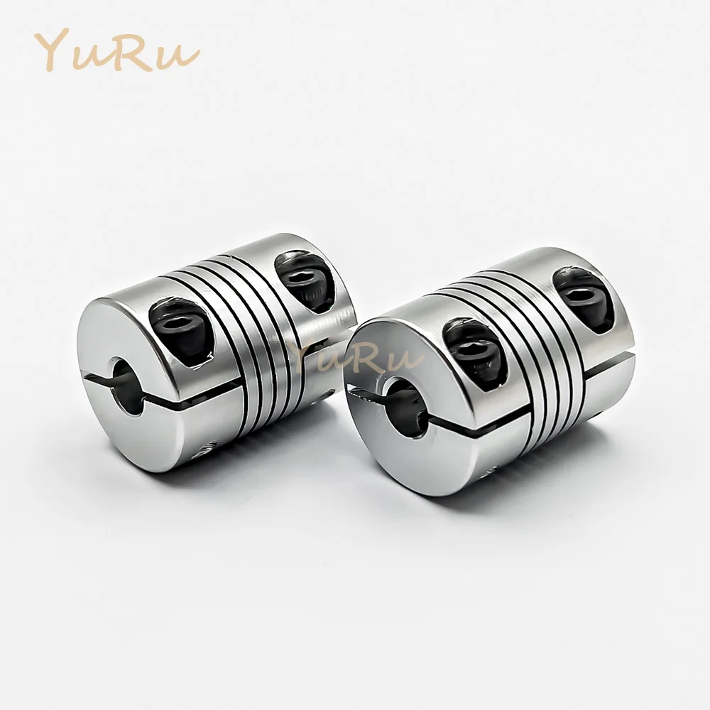 1PC D20L25 Winding Clamp Coupling Aluminum Alloy Elastic Bore 4/5/6/6.35/8/9.5/10mm Shaft CNC Jaw Shaft Motor Flexible Coupling