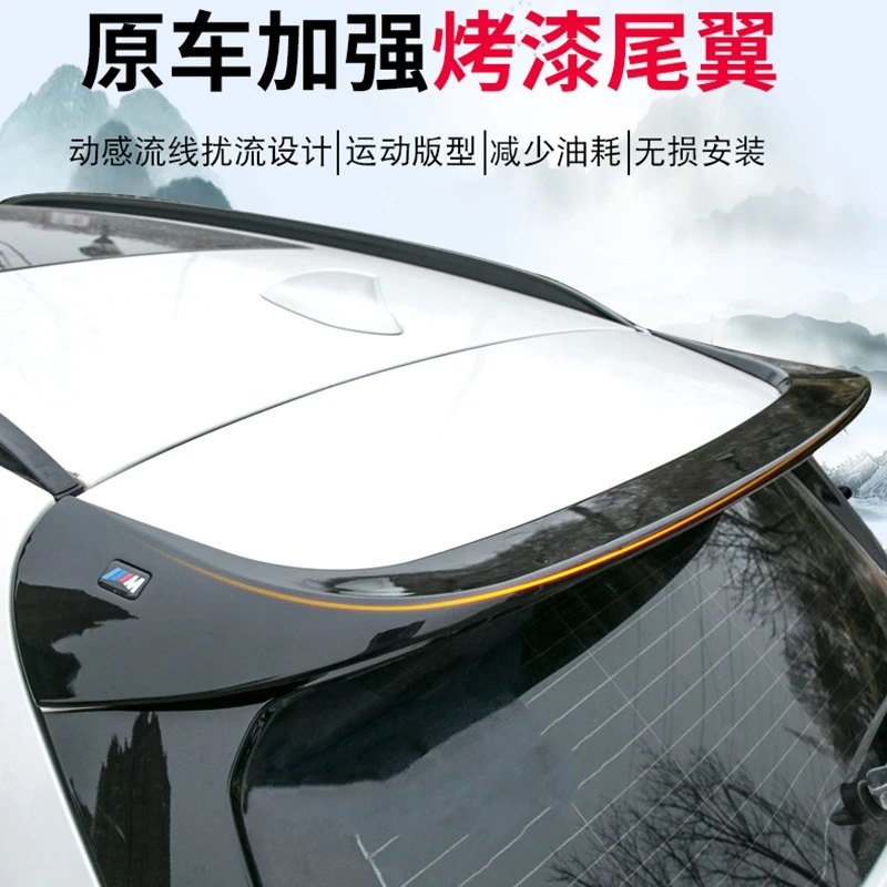 For BMW X1 F48 Spoiler 2017-2019 BMW 1 series hatchback ABS Material Car Rear Wing Primer Color Rear Spoiler For BMW X1 Spoiler