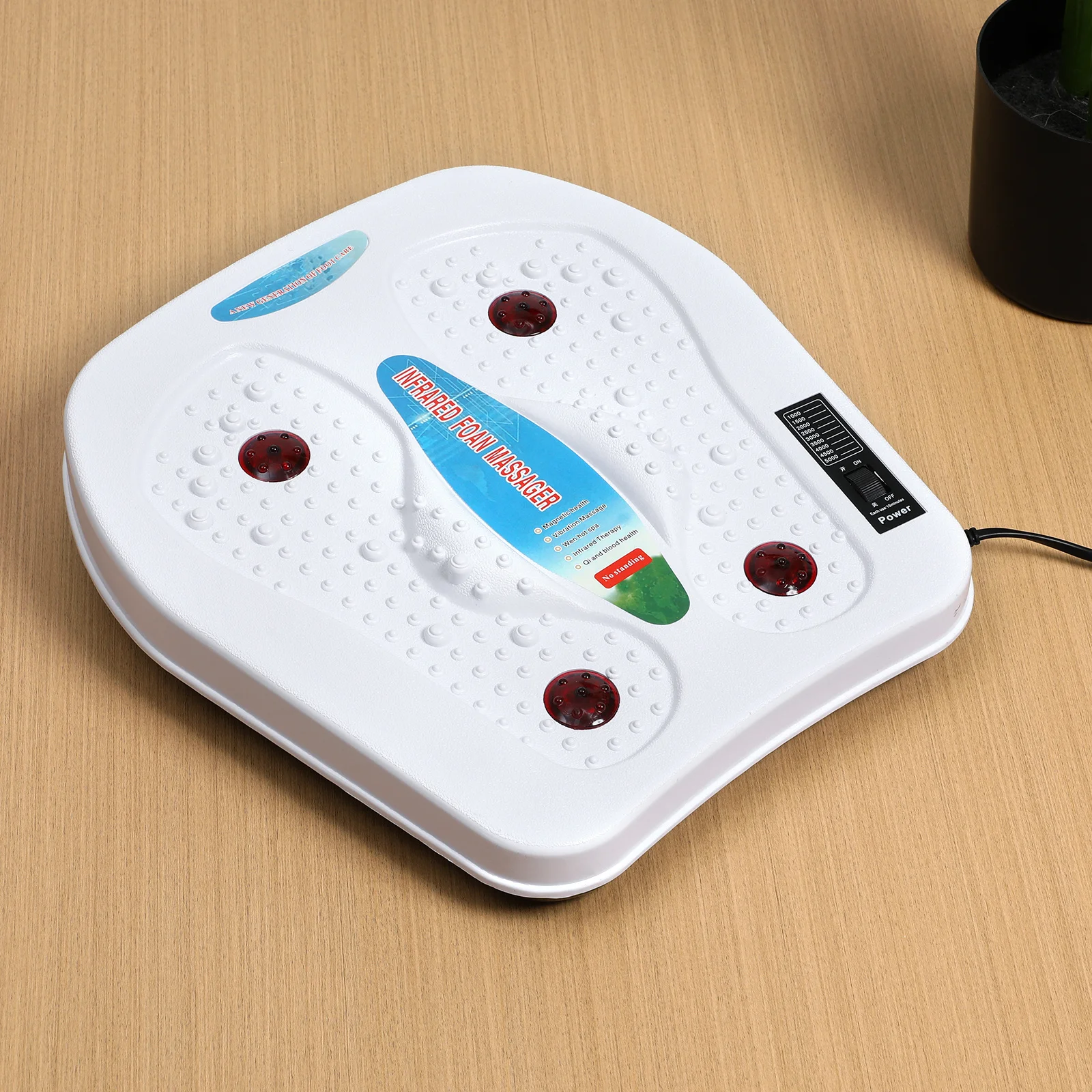 

Heated Foot Massager Machine with Heat Therapy for Blood Circulation Uk Plug Easy One Button Operation Foot Spa Massage Tool