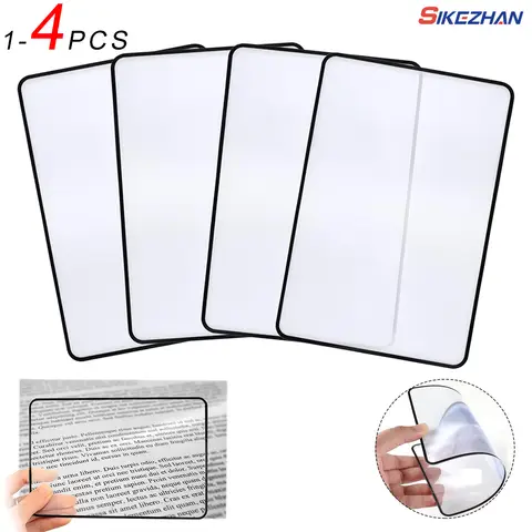 Lente d'ingrandimento A5 a pagina intera, foglio grande, lente d'ingrandimento 3X, ingrandimento della pagina del libro, lente d'ingrandimento ultrasottile per leggere piccoli libri con stampe