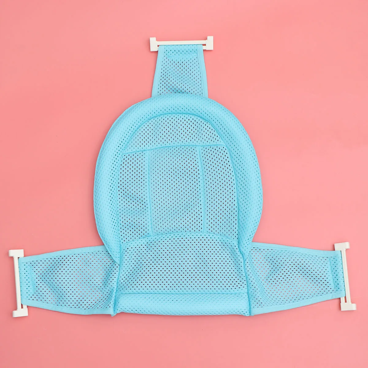 

Infant Bath Tub Hammock Blue Random Button Color Safe Strong Anti-Slip Design Hands-Free Bathing New Parents Helper