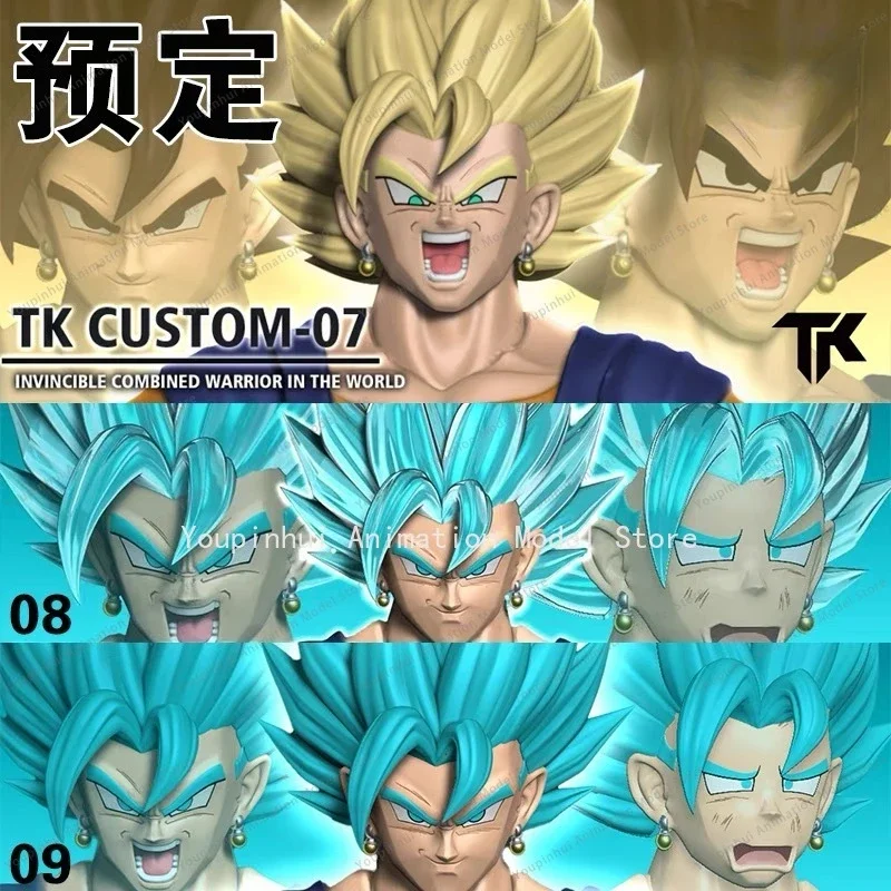 TKDIY TKCUSTOM TK TK007 TK008 TK009 Dragon Ball SHF Fit Vegetto New Heads Custom Headsculpt Set Anime Action Figures Toys