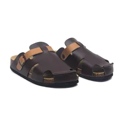 Buckle Flat Casual Cork Sole Sandals Unisex Ladies Beach Outdoor Lazy Plus Size Comfortable Flat Bottom Non-slip for men women