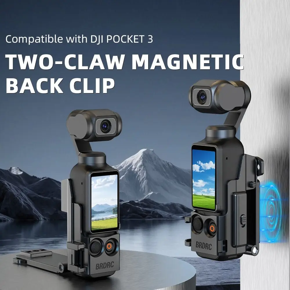

Adjustable Magnetic Mount Dual-Claw Connector with Cold Shoe Mount Desktop Base Bracket Foldable for DJI Osmo Pocket 3