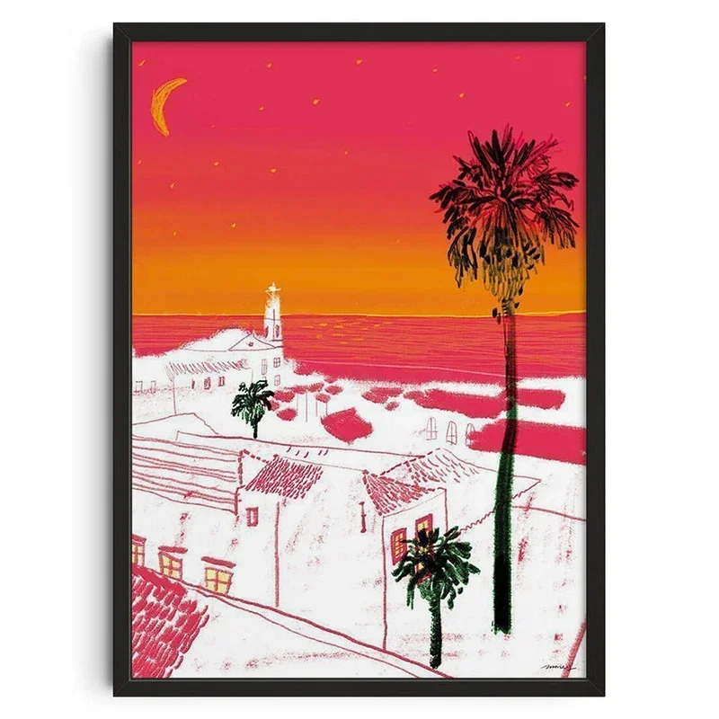 Mid Century abstracte illustratie canvas prints poster vintage Japanse kunst prints slaapkamer muur kunst home decor kunst poster geschenken