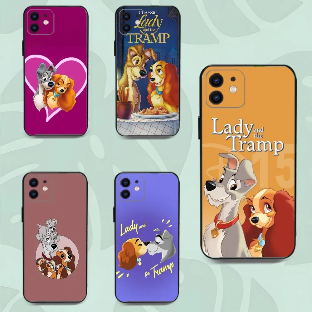 C-Cartoon Lady And The T-Tramp Phone Case For Iphone 15 11 13 14 Pro Max 7 8 Plus X Xr Xs Max Se2020 12mini Cover Case