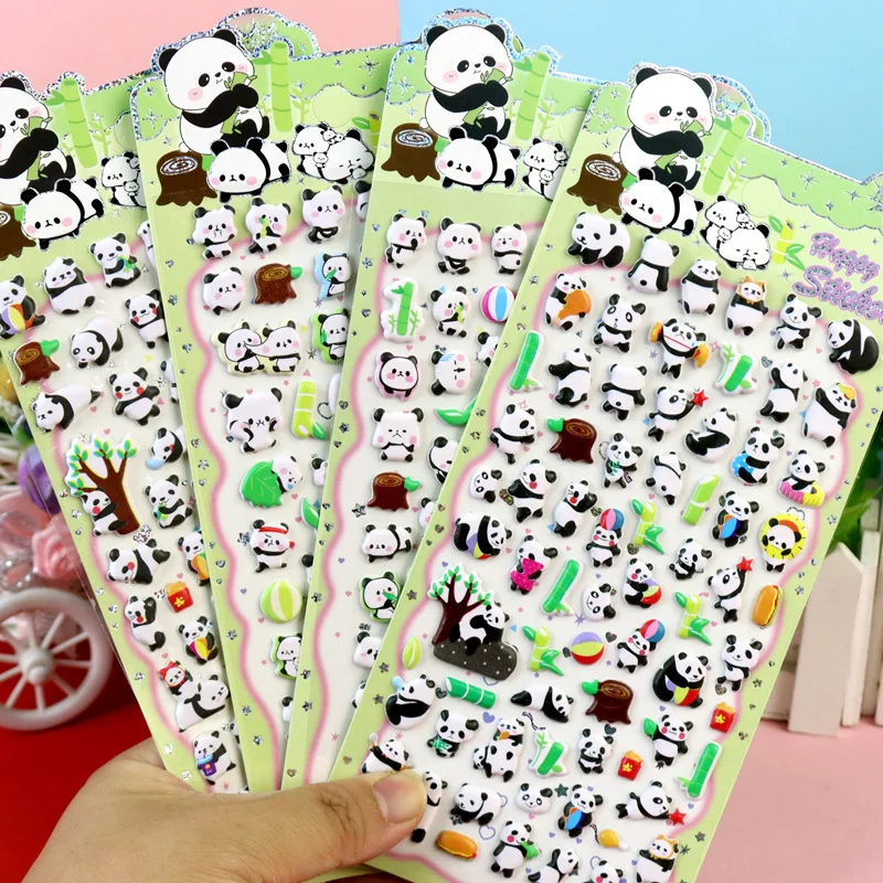 Nuevas pegatinas exquisitas de gatito lindo, pegatinas decorativas de conejo y Panda de dibujos animados, pegatinas de burbujas de vida marina para coche y perro, regalo de Navidad