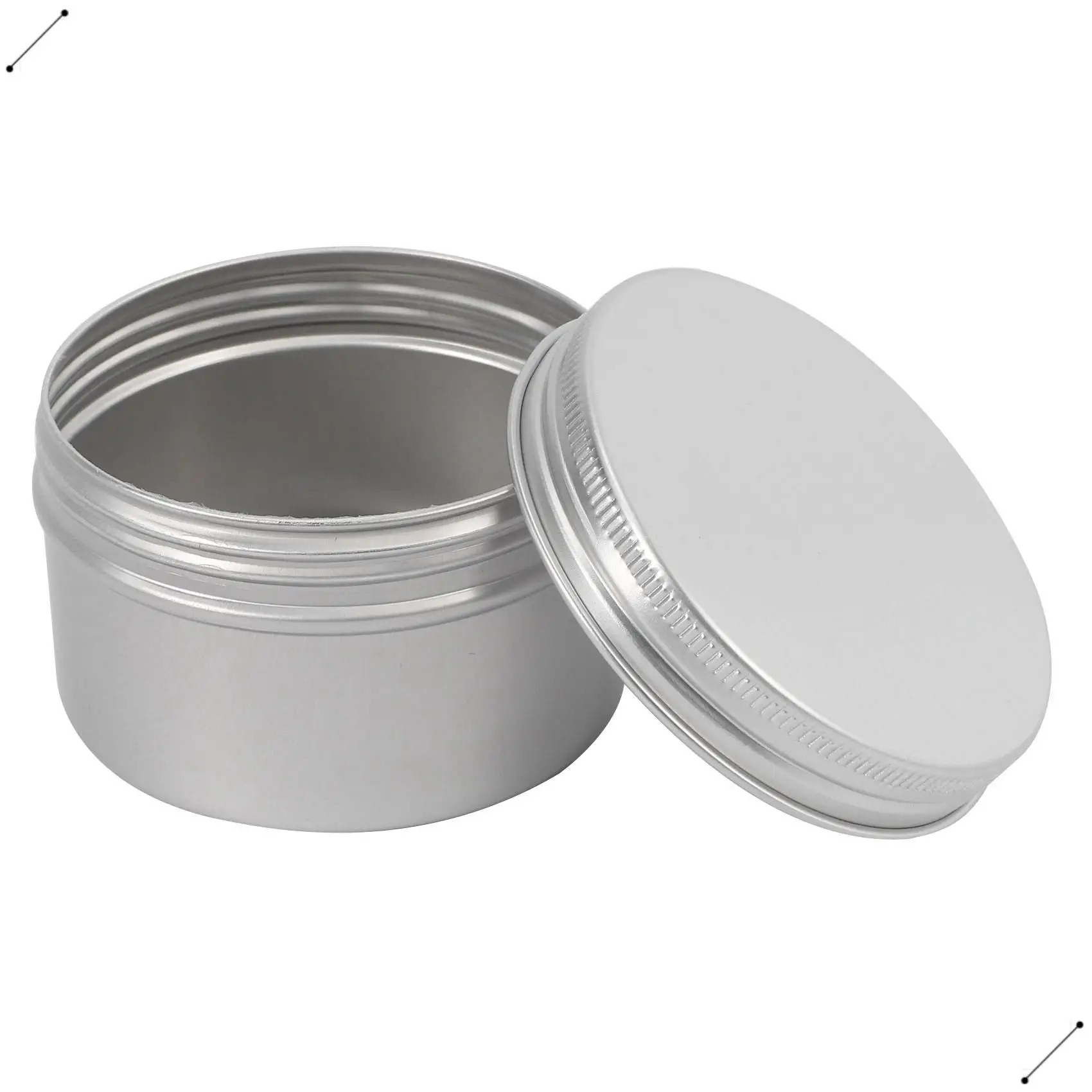 12Pcs 4Oz Metal Candle Tins For DIY Candle Making, Metal Tins With Screw Lids,For Candle Making,Crafts,Storage (Silver)