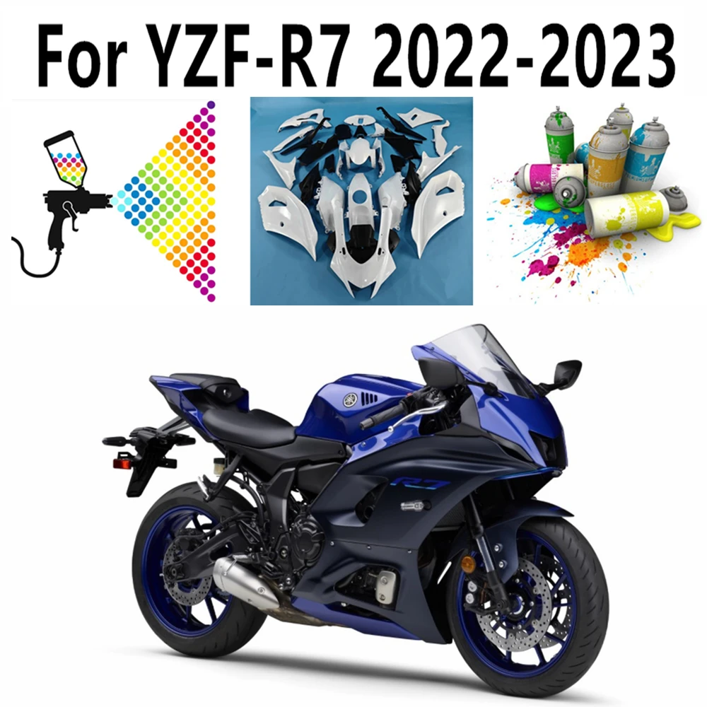 

For YZF R7 2022-2023 Blue Black Full Fairing Kit ABS Injection High Quality Bodywork Cowling Plastic parts Customize Colour