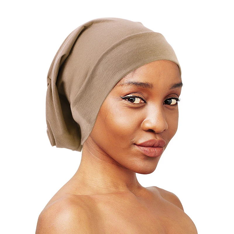 

Muslim Elastic Turban For Women Baggy Hat Headscarf Night Sleep Cap Femmes Turban Headwrap Cancer Hair Loss Chemo Cap Headcover