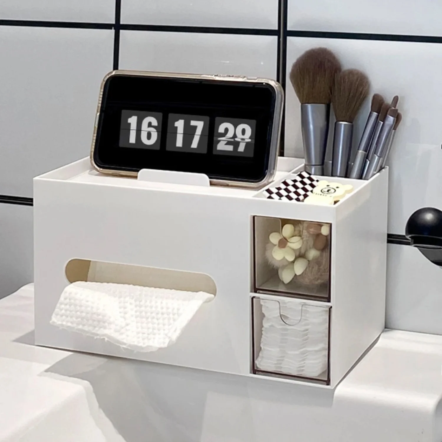 1pc-Tissue Box Serviette Halter Abdeckung Wc Papier Taschentuch Fall Solide Einfache Stilvolle Büro Auto Wischen Organizer Container