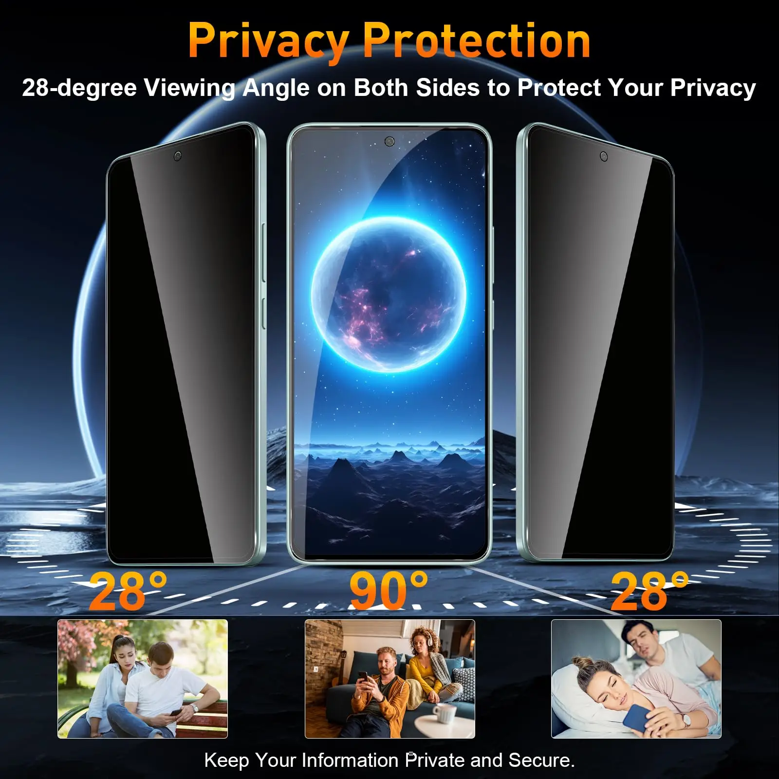 واقي شاشة مضاد للتجسس لهاتف Redmi Note 14 4G 5G، زجاج مقسى مسطح للخصوصية زقزقة للخدش 9H حافظة صديقة للميكا الألومنيوم العالي