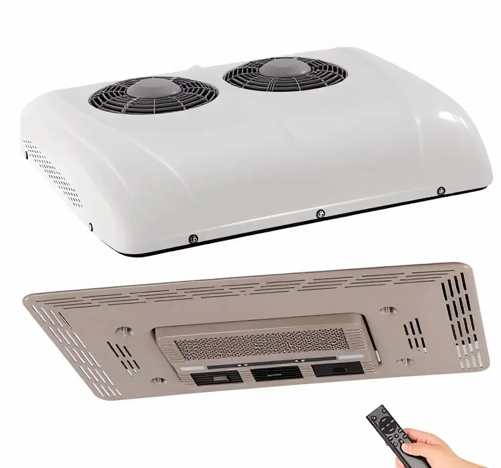 New Electric Parking air Conditioning Unit with Dual Fans, 12V and 24V, High-end for Trucks, Buses and Dining Cars