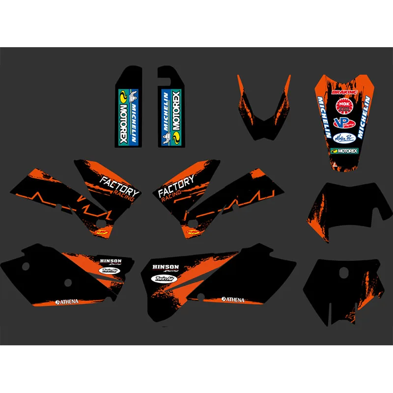 

Motorcycle ATV Accessories Parts EXC 2005 2006 2007 Covers Stickers Decals For KTM Graphics Kit