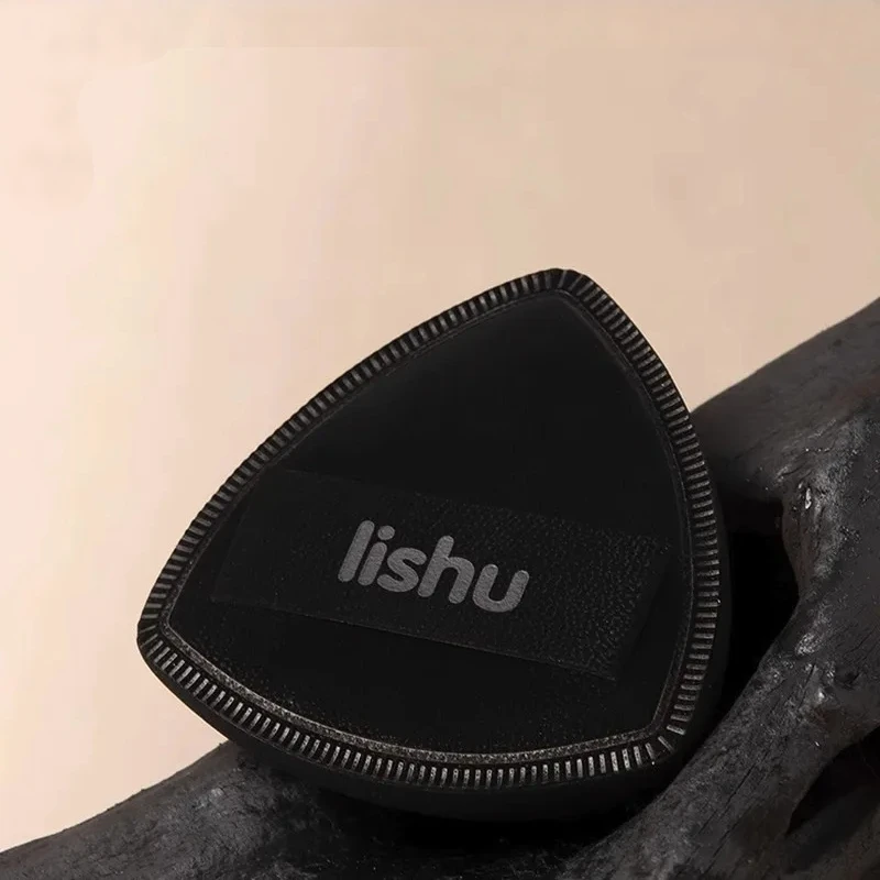 Lishu Black Air Cushion Puff High Elasticity Makeup Sponge Blender For Wet Dry Foundation Application Non Absorbent