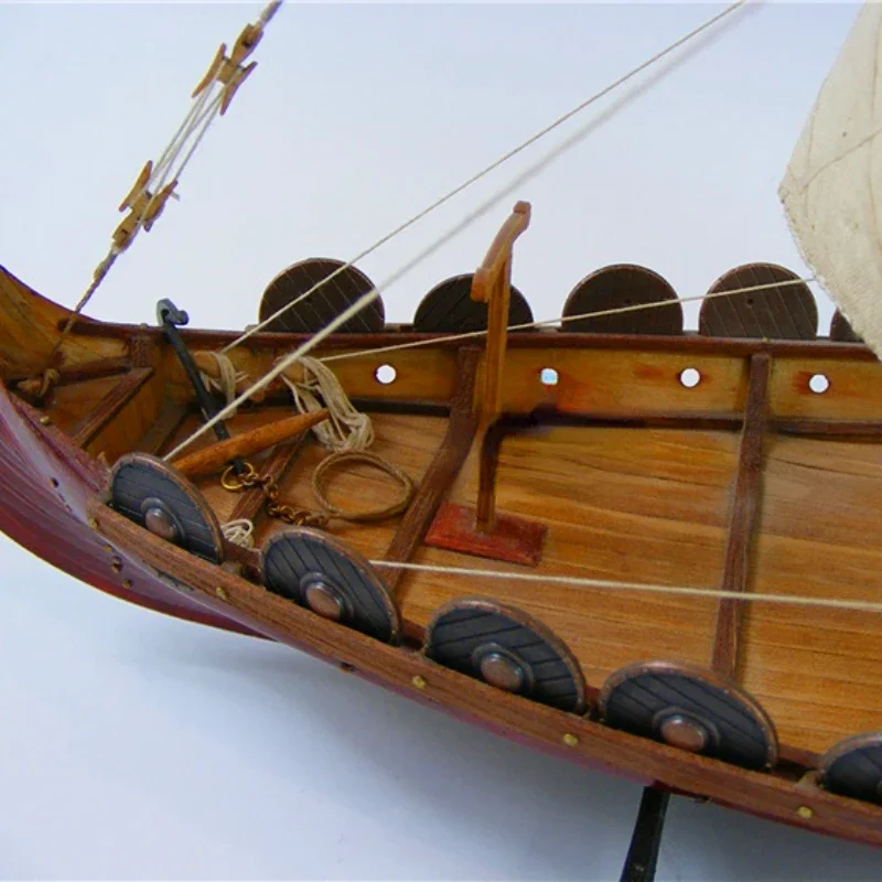 Wooden Scale Sailing Boat Wood Scale Ship 1/50 Viking Ships Scale Assembly Model Ship