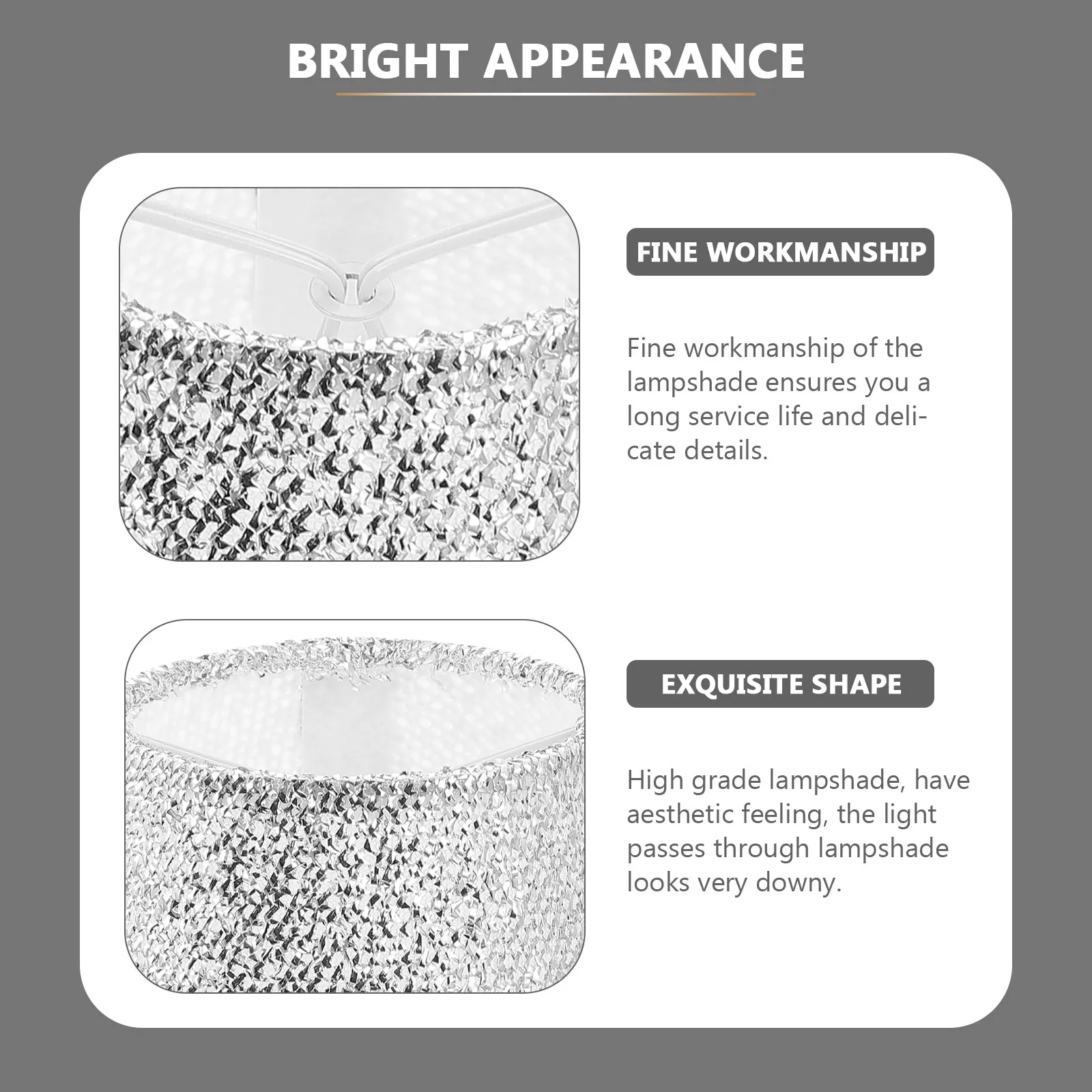 

2Pcs Cloth Lamp Shade High Grade Creative Lampshade Home Light Protector Decorative Table Light Cover for Living Room Bedroom