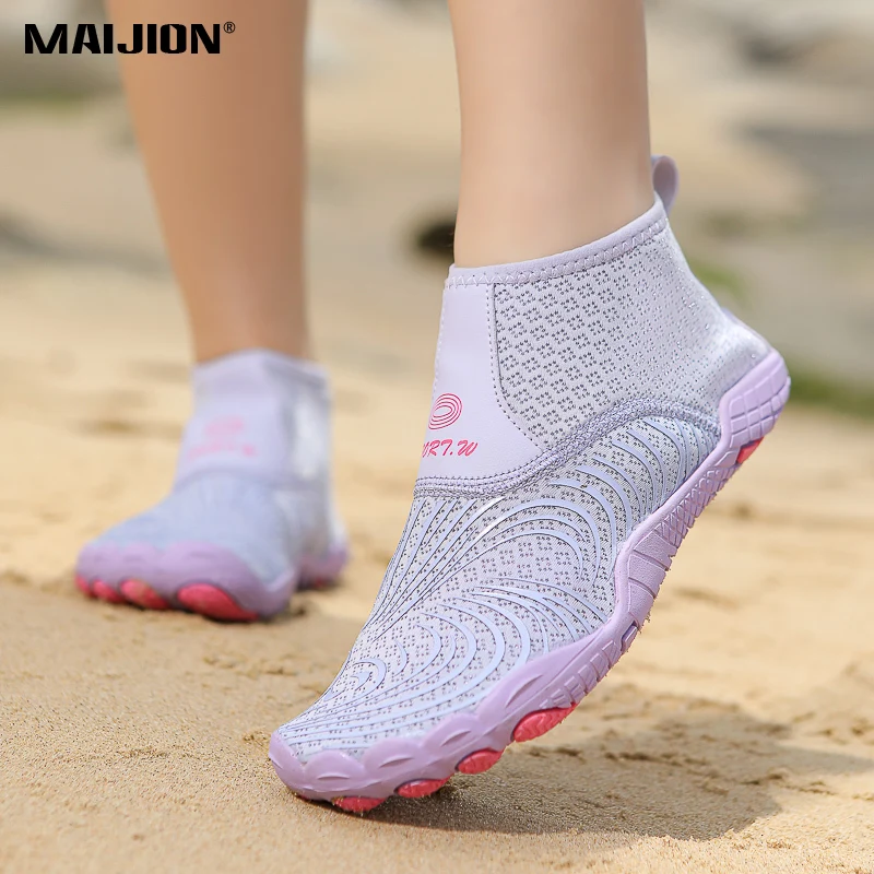 

Модные высокие туфли для воды, эластичные летние пляжные болотные кроссовки для мужчин и женщин, быстросохнущая обувь для воды, нескользящая