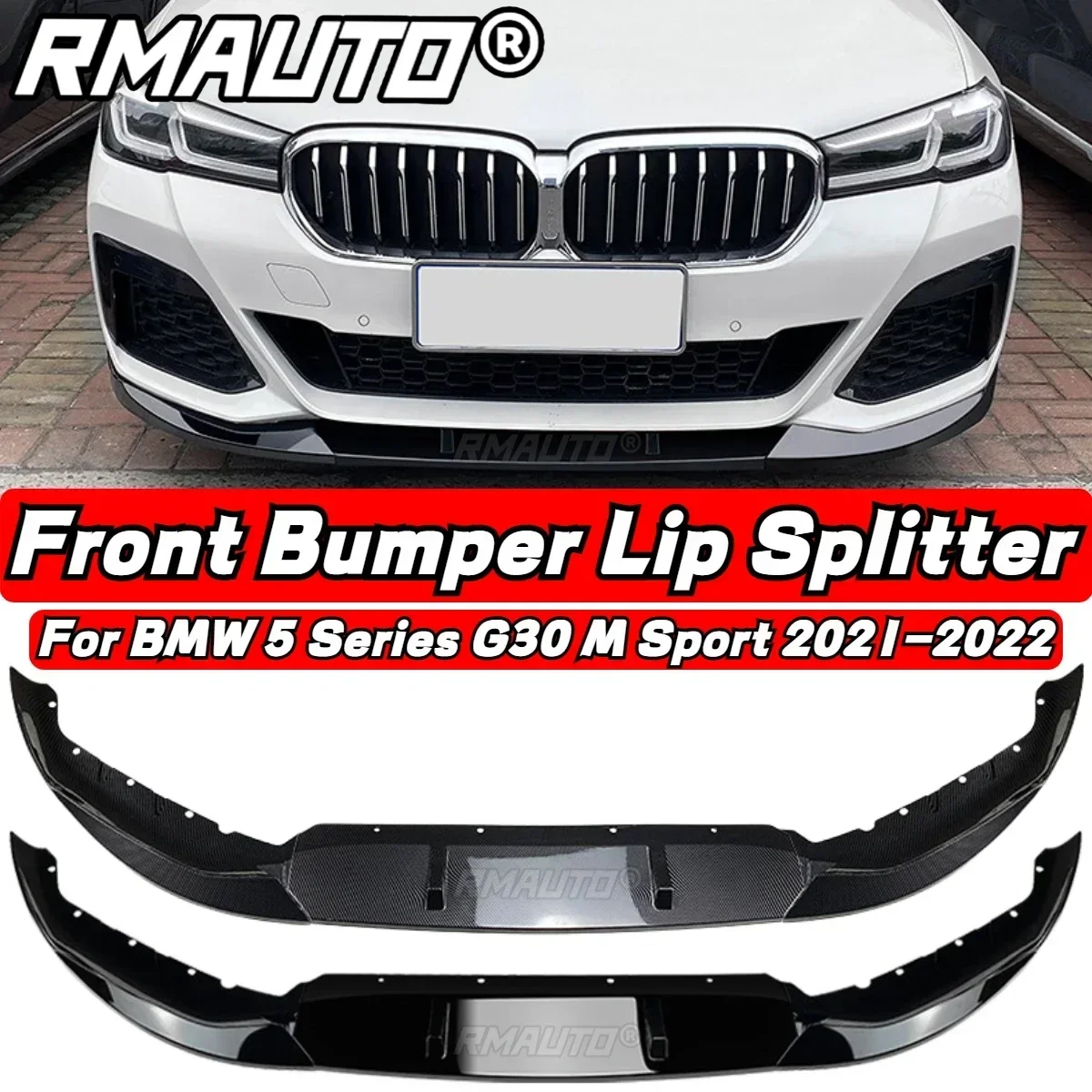 

G30 Front Lip FD Style Front Bumper Splitter Spolier Lip Diffuser Bumper Guard For BMW 5 Series G30 M Sport 2021-2022 Body Kit