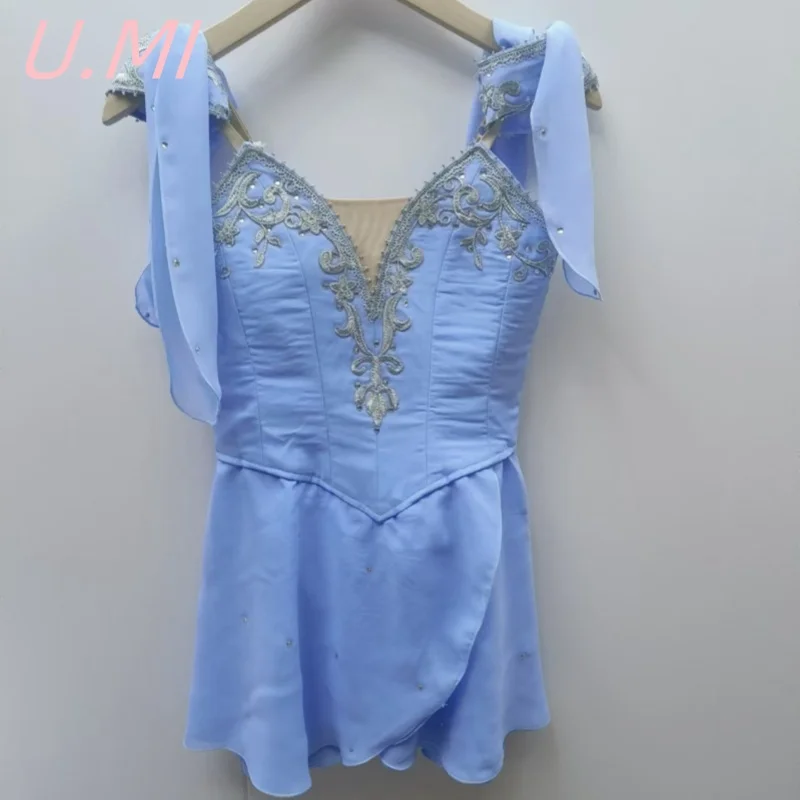 

Blue Cupid ballet variations costume Upscale custom TUTU chiffon short skirt for children