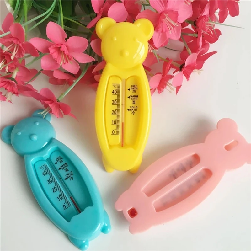 2023 New Cartoon Floating Bear Baby Water Thermometers Lovely Kids Bath Thermometer Toy Plastic Tub Water Sensor Thermometer