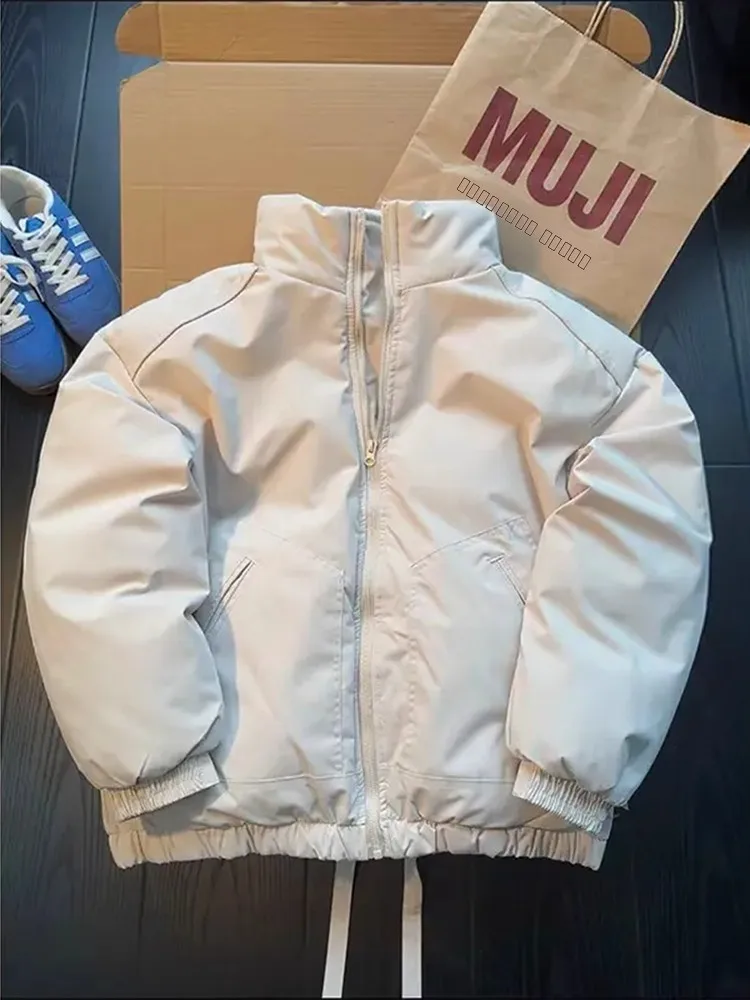 

American Sle Pilot Jaet Cotton Coat Men's Winter Cleanfit Long Ne ort Baseball Suit Outerwear Warm Thi Zipper