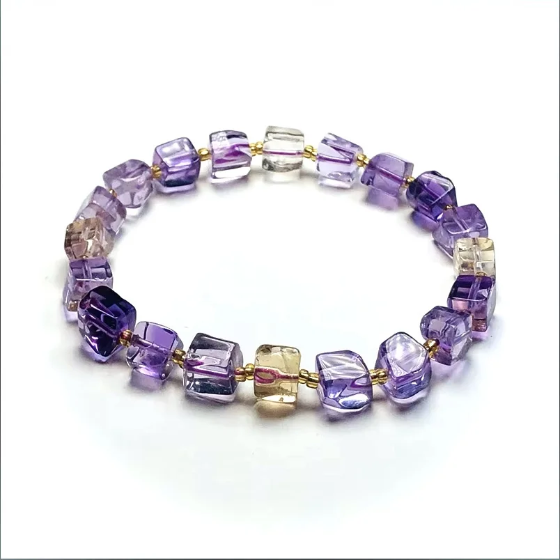 Enchanting Amethyst Citrine Bracelet: Elevate Your Style with Exquisite Purple and Golden Elegance – Perfect for Trendsetters! view 3