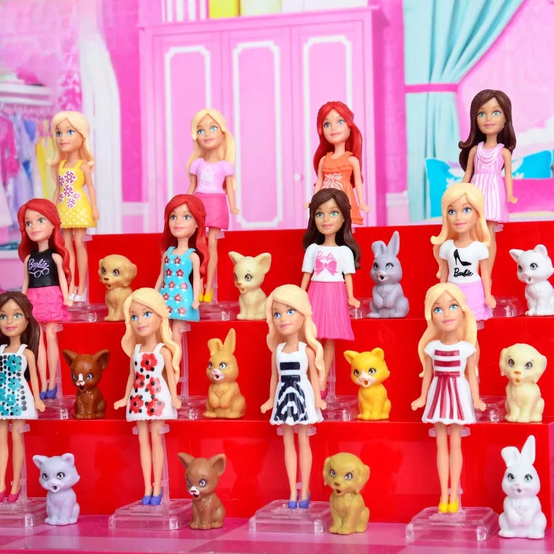 Mattel-Mini muñeca Barbie Original para niñas, Serie de juguetes para mascotas, muñecas de princesa, accesorios de ropa, regalo de cumpleaños para niños, 10cm
