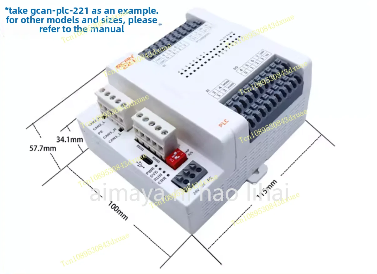 Integrated PLC controller CANopen and Modbus-RTU/TCP Ethernet digital analog