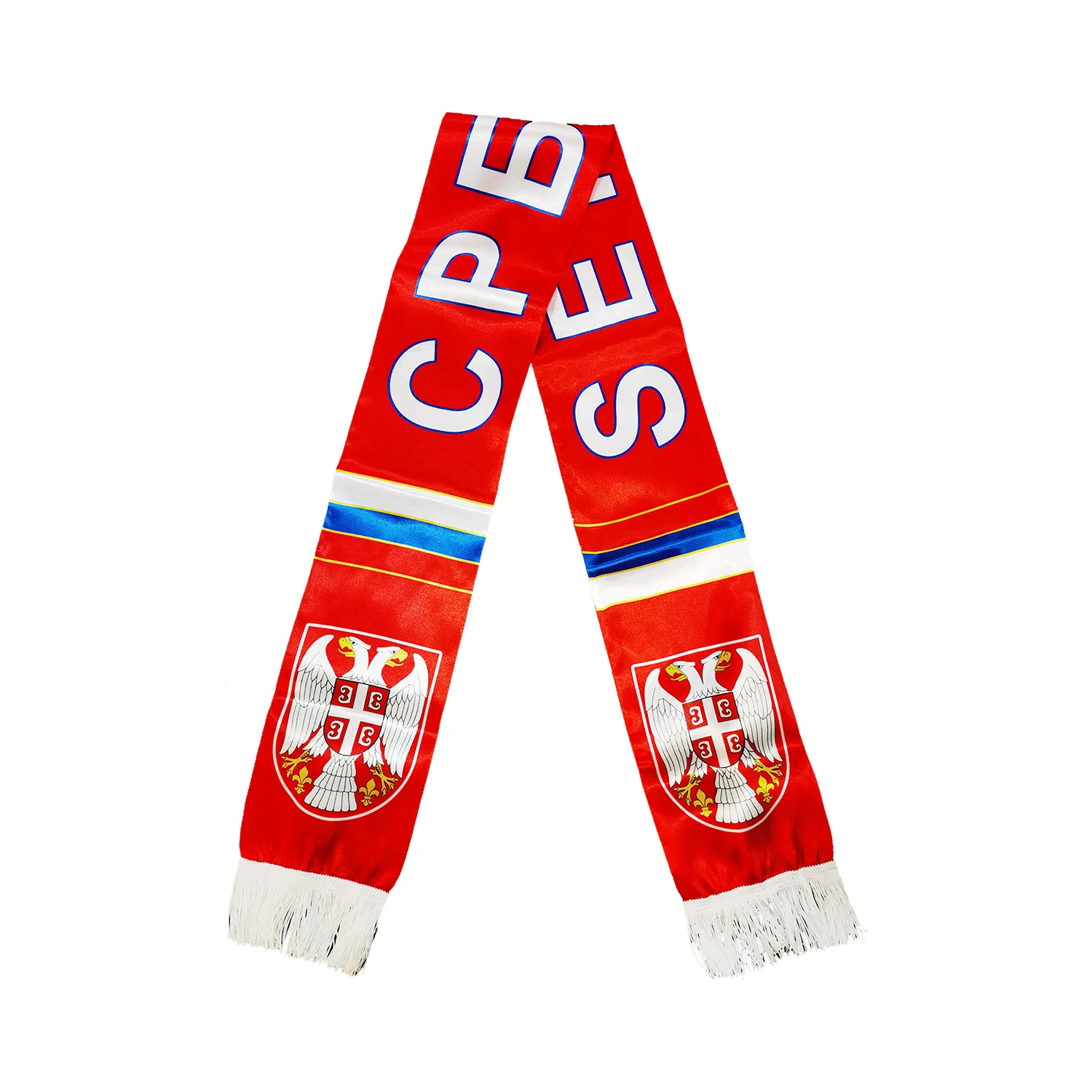 Serbia National Satin Scarf & Church Flags High Quality 15*150cm