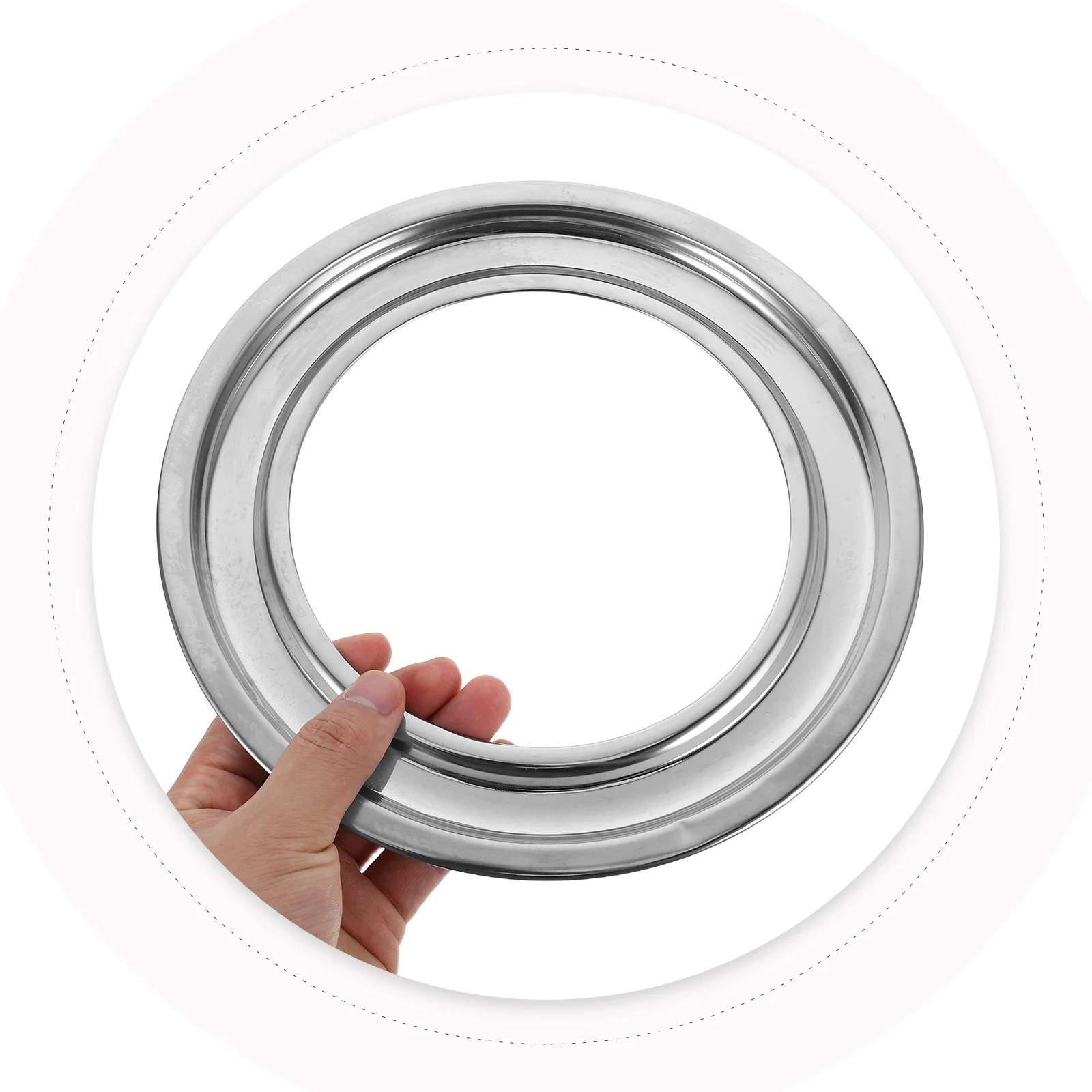 

Gas Stove Drip Pan Round Stainless Steel Burner Tray Heavy Duty Spill Catcher For Cooktops Kitchen Stove Replacement