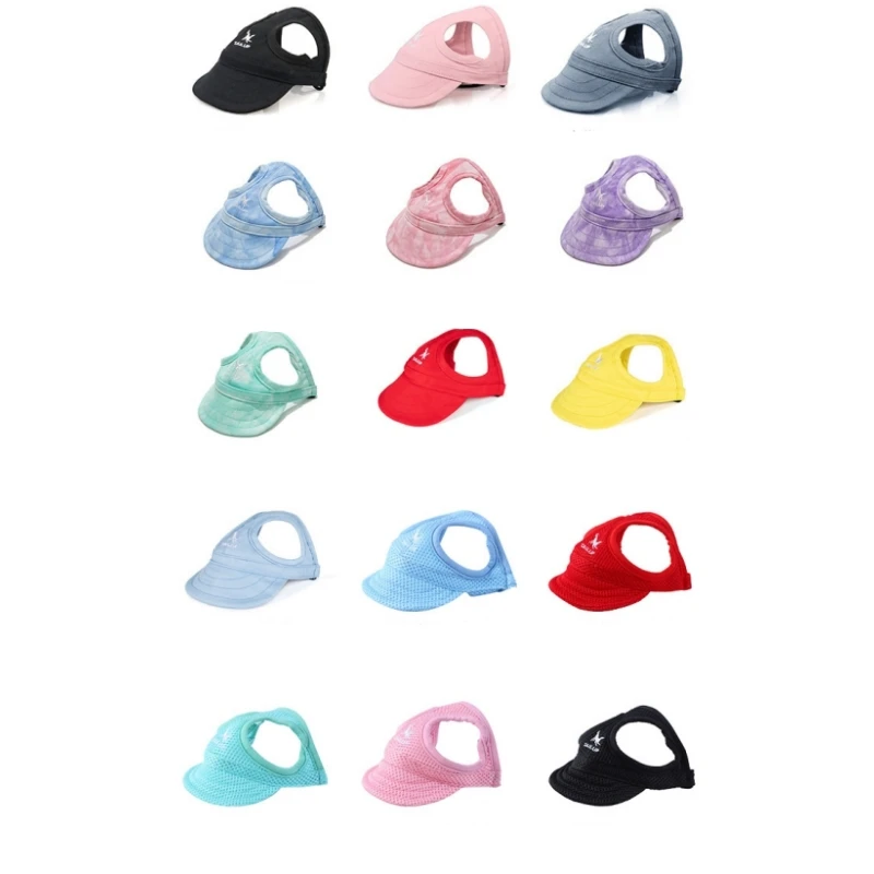

Adjustable Pet Dog Travel Cute Baseball Hat Sun Cap Visor Hat with Ear Holes Outdoor Sport Pet Supplies