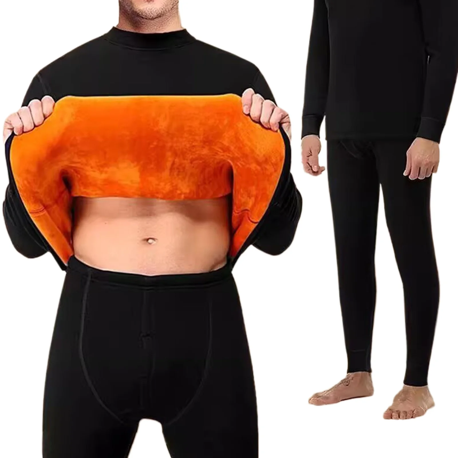 

Мужской комплект термобелья: тонкий хлопковый свитер, зимняя термофутболка, топы и брюки, комплект термокомплекта для катания на лыжах