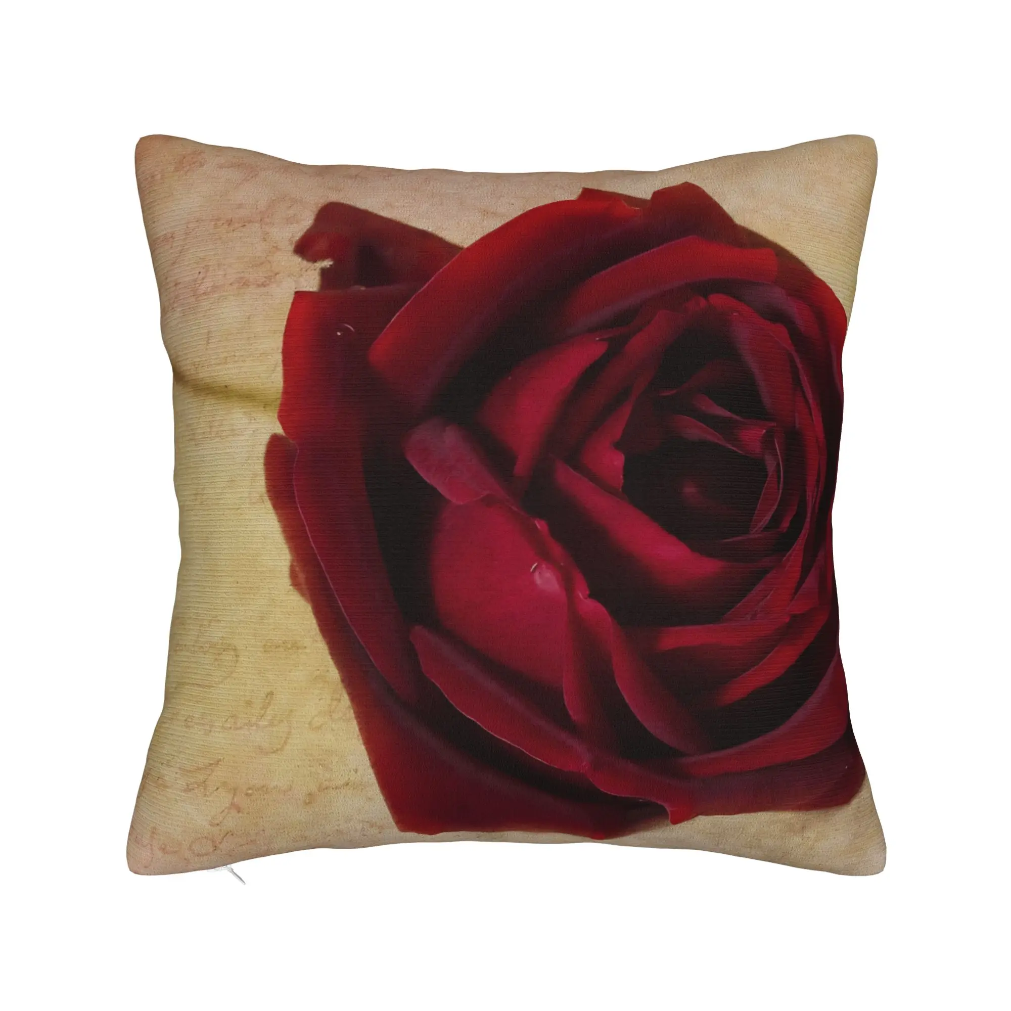Valentine's Day Romantic Red Rose Pillow Case  Novelty Pillow Cover Soft Pillowcases For Couch Sofa Bedroom