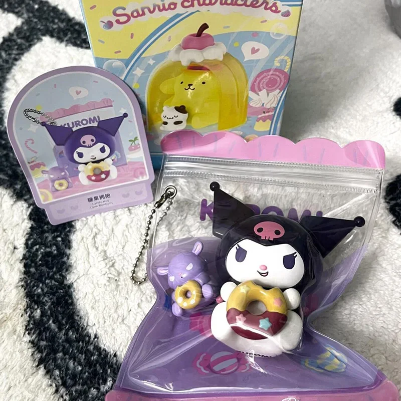 Sanrio Colorato Cibo Divertente Serie Scatole Cieche Action Figure Kuromi Carino Creativo Collezione Pochacco Ornamenti Giocattoli Regali Sorpressi