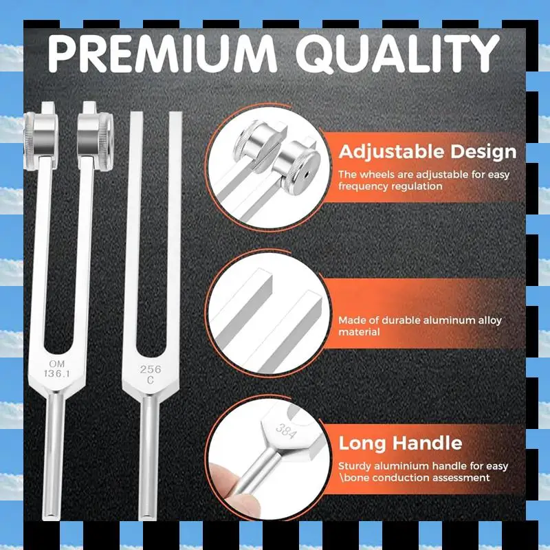 

ABME Professional 4Pcs Tuning Forks For Yoga And Meditation - 128Hz, OM136.1Hz, 256Hz, 384Hz With Sound Box And Activator Kit