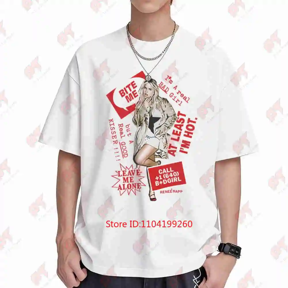 Renee Rapp Bite Me Tour Date Short Sleeve Tee 100% Cotton T-Shirt