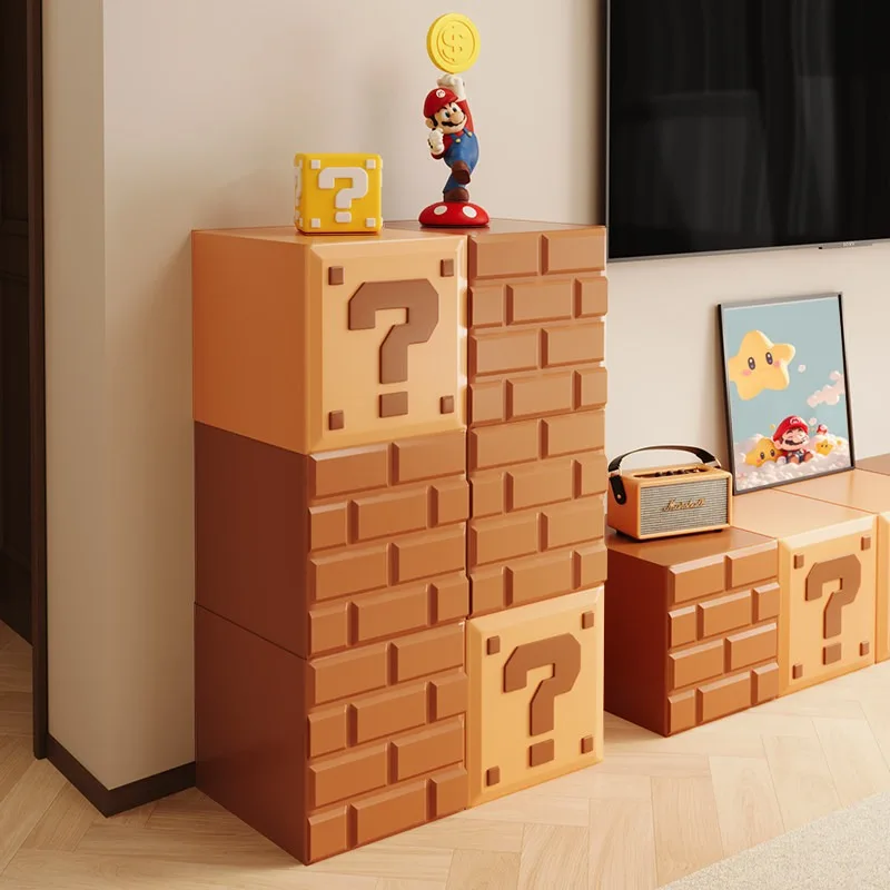 Creative Brick TV Cabinet Living Room Storage Locker Floor Locker