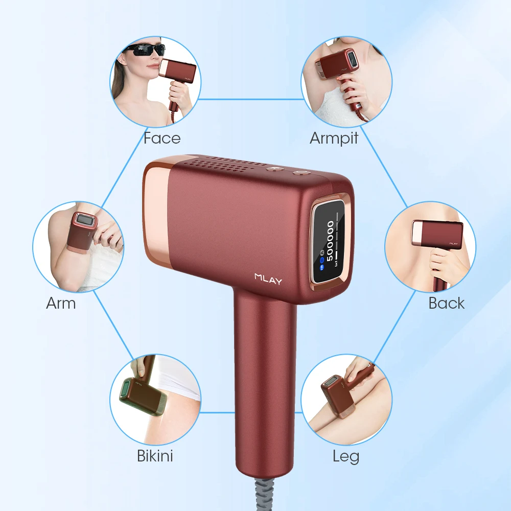 MLAY T14 Pink Home Use Ice Cool Hair Remover للنساء