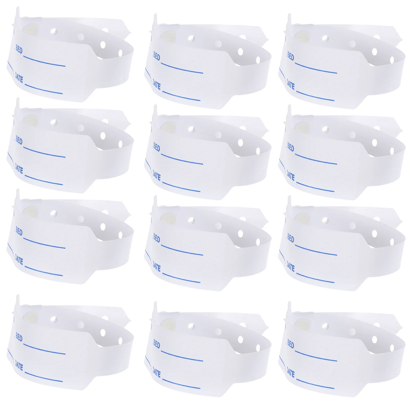 100 шт., браслеты с идентификатором пациента, медицинские идентификационные браслеты для использования в больнице, регулируемый удобный водонепроницаемый браслет для кормления