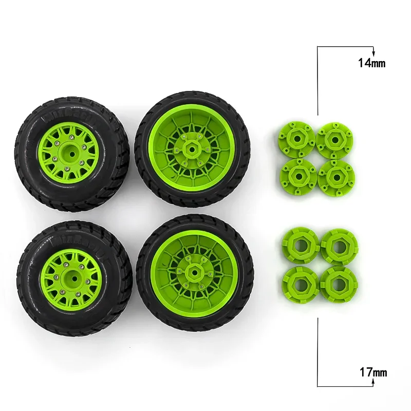 RC Car Tires 4pcs Replacements for 12MM 14MM 17MM ARRMA Replacmenet for TRX HSP Tamiya HPI Off-Road Vehicle Short TruckRC Car