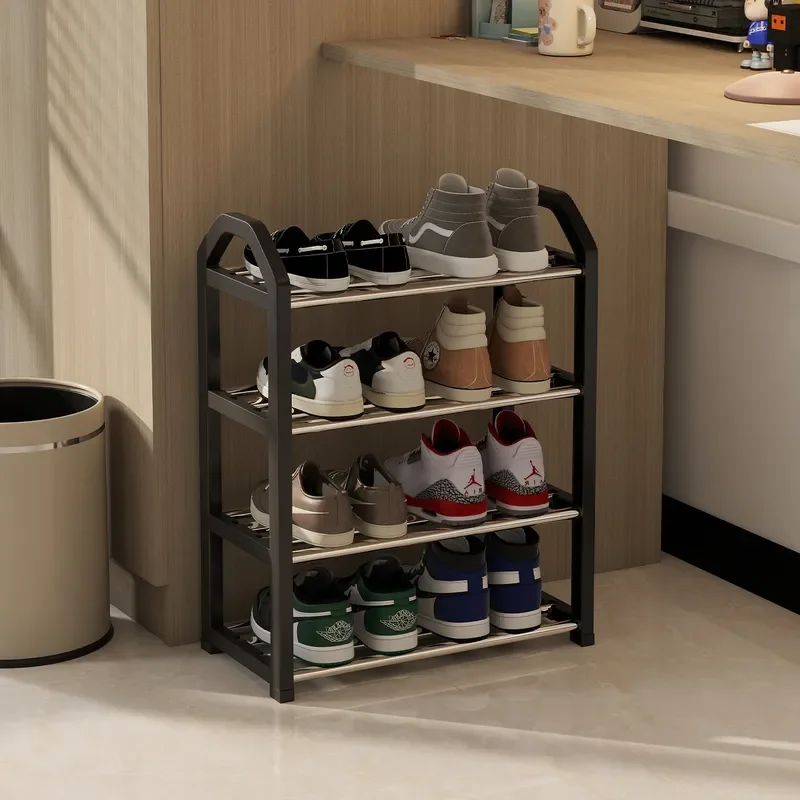 Compact Multi Tier Shoe Rack Space Saving Storage Cabinet for Dorm Entryway Rental Apartment Home Organization