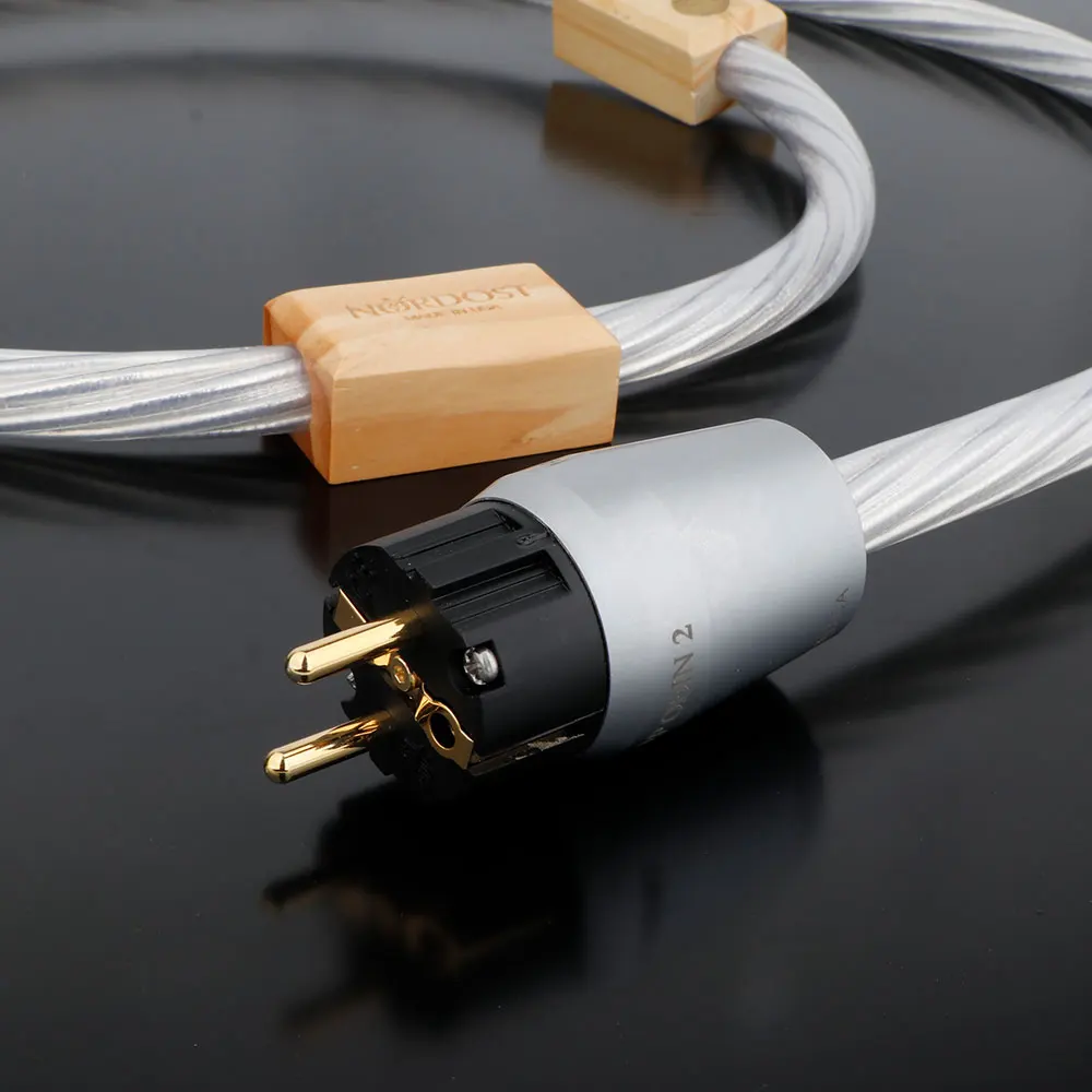 Nordost Odin 2 Power Cord Generation 2 Hifi  Silver Power Cable 8N OCC Slive plated US EU Plug Socket Connector AC Cord Line