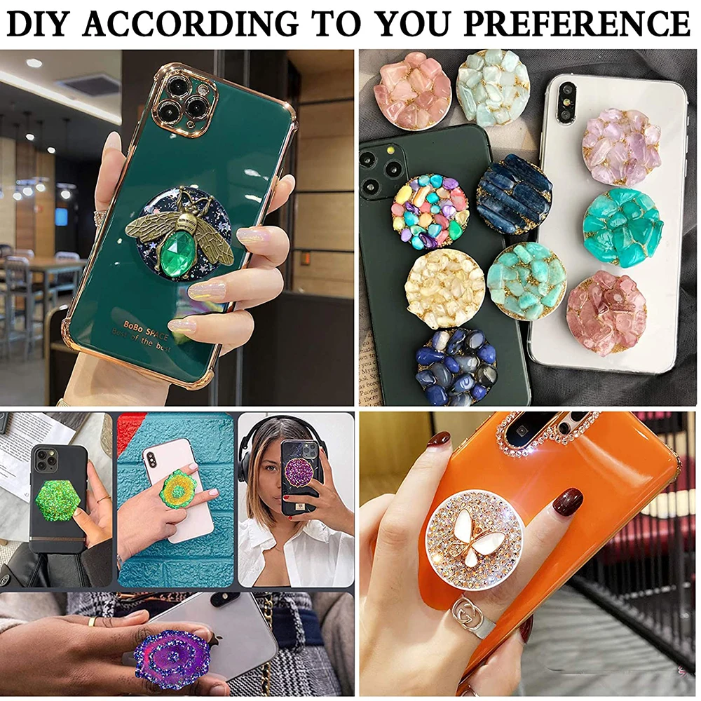 Support universel pliable pour téléphone portable, 10 pièces, résine époxy, objet de Sublimation à faire soi-même