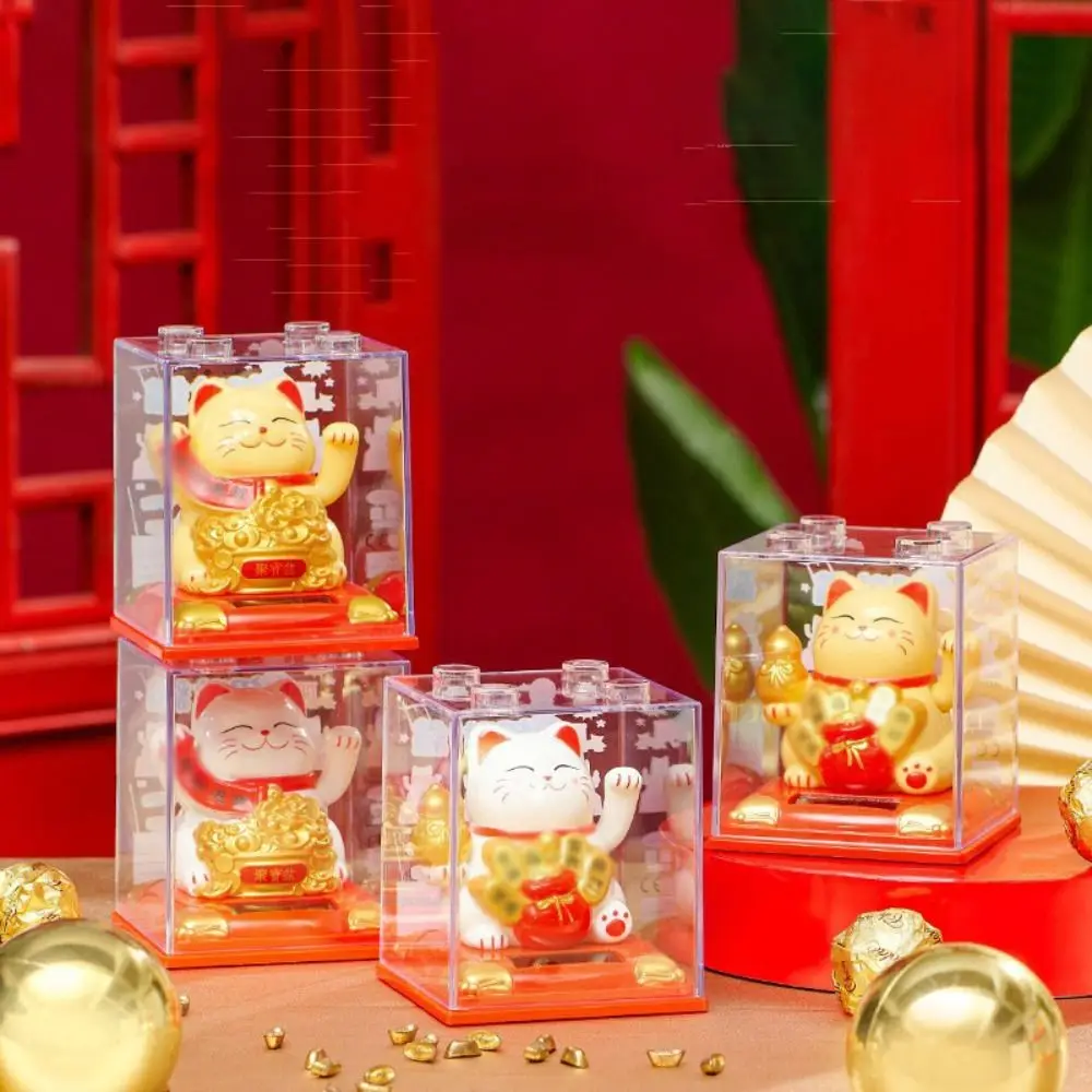 

Подарки, японские солнечные фигурки Lucky Cat, волнистая рука, милые автомобильные украшения, новогодние креативные автомобильные украшения для интерьера, офиса