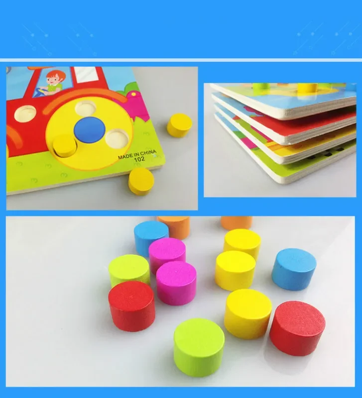 Farb kognition brett montessori Lernspiel zeug für Kinder Holz spielzeug Puzzle frühes Lernen Farb spiel spiel cl0545h