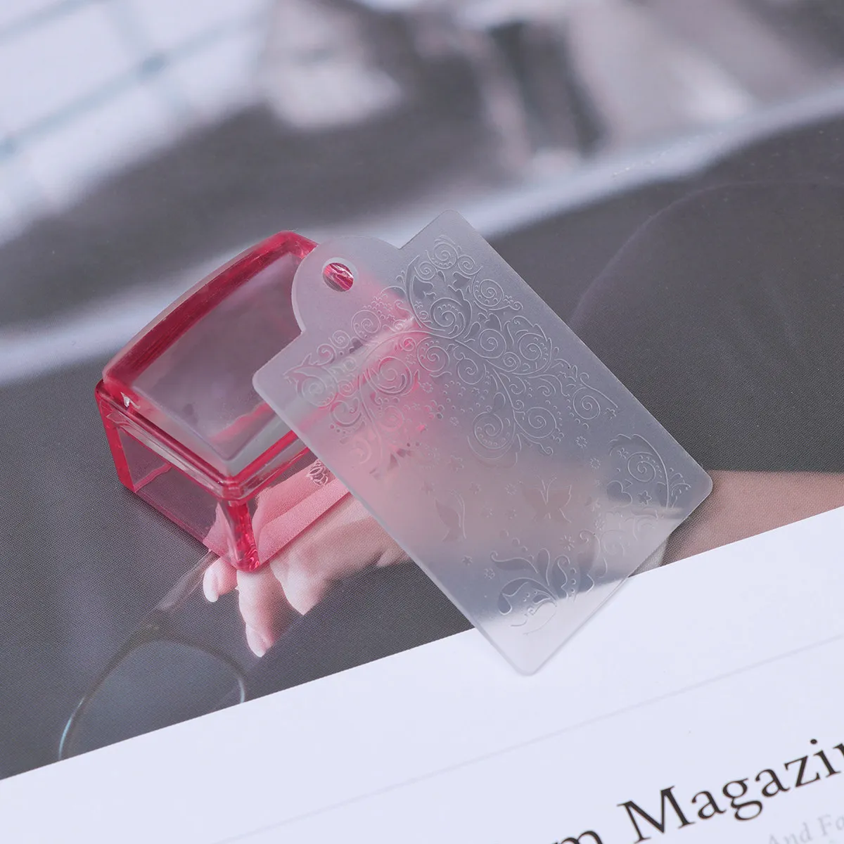 

Эластичный силиконовый штамп для ногтей премиум-класса, прозрачный набор для стемпинга с удобным скребком для самостоятельного маникюра и практики нейл-арта для начинающих