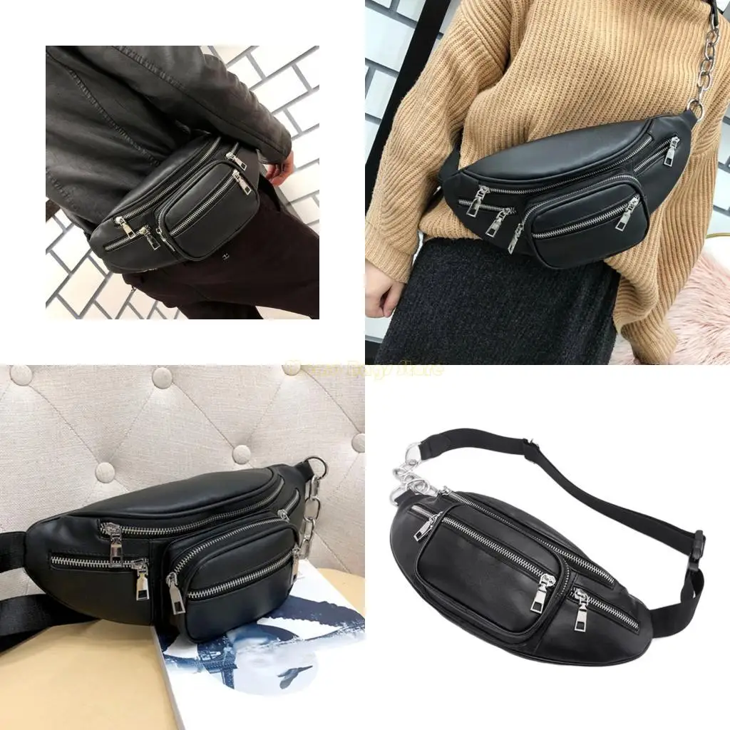 

X90D Fashionable Unisex Shoulder Bag With Detachable Chain Strap And Spacious Compartments Crossbody Bags