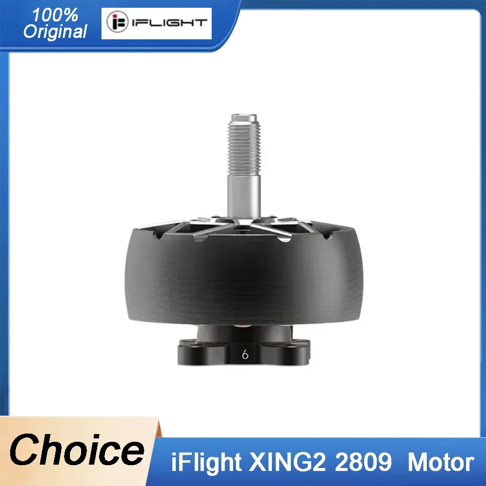 

iFlight XING2 2809 1250KV 4-6S Бесщеточный двигатель Unibell с валом из титанового сплава 5 мм, совместимым с пропеллером 7-8 дюймов для FPV дрона