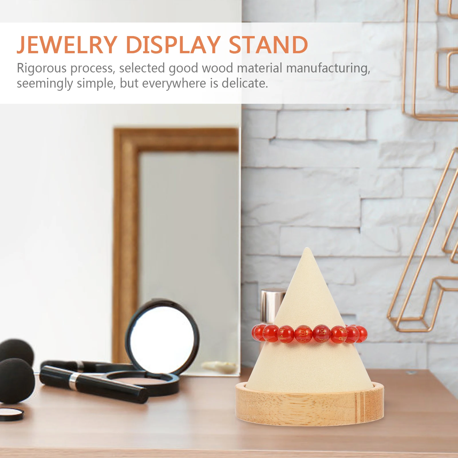 

Wood Bangle Bracelet Handcrafted Display Jewelry Storage Watch Display Cone Organizer Retail Showcase